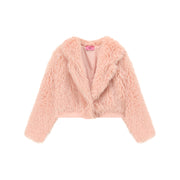 Color Fur Crop Jacket