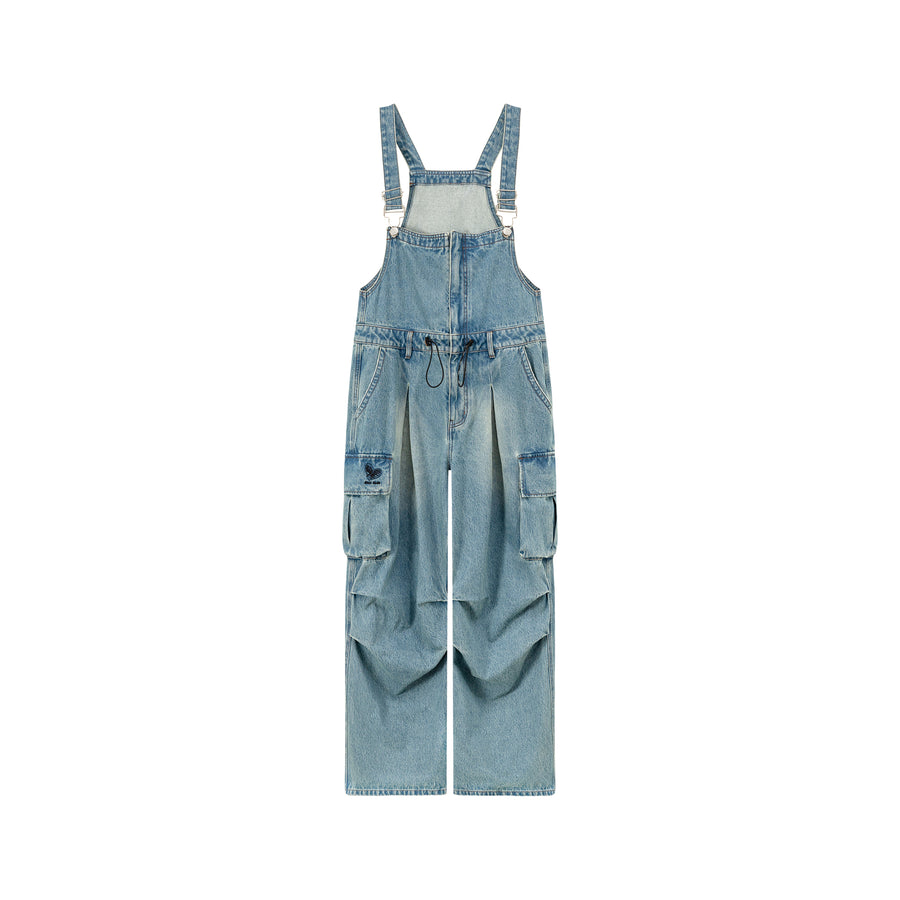 CHUU Big Pocket Denim Overalls