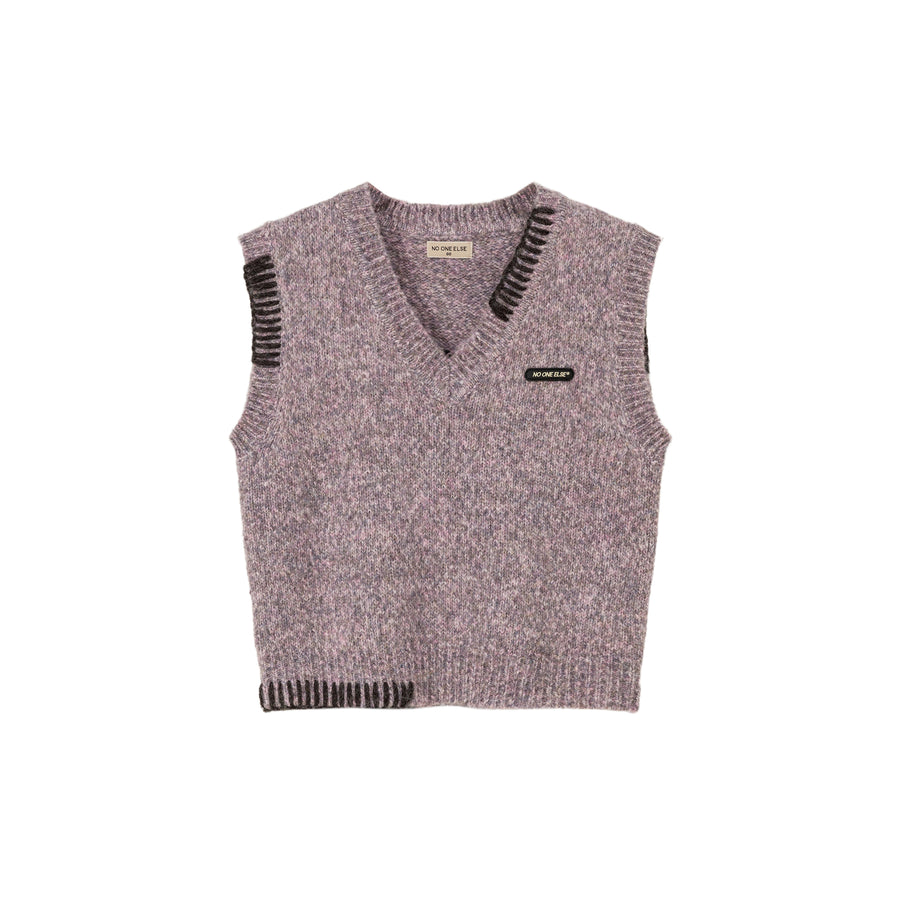 CHUU Logo V-Neck Knit Vest