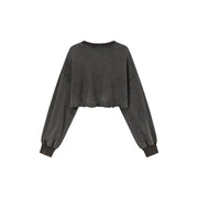 Size Doesnt Matter Cherry Crop Boxy Sweatshirt