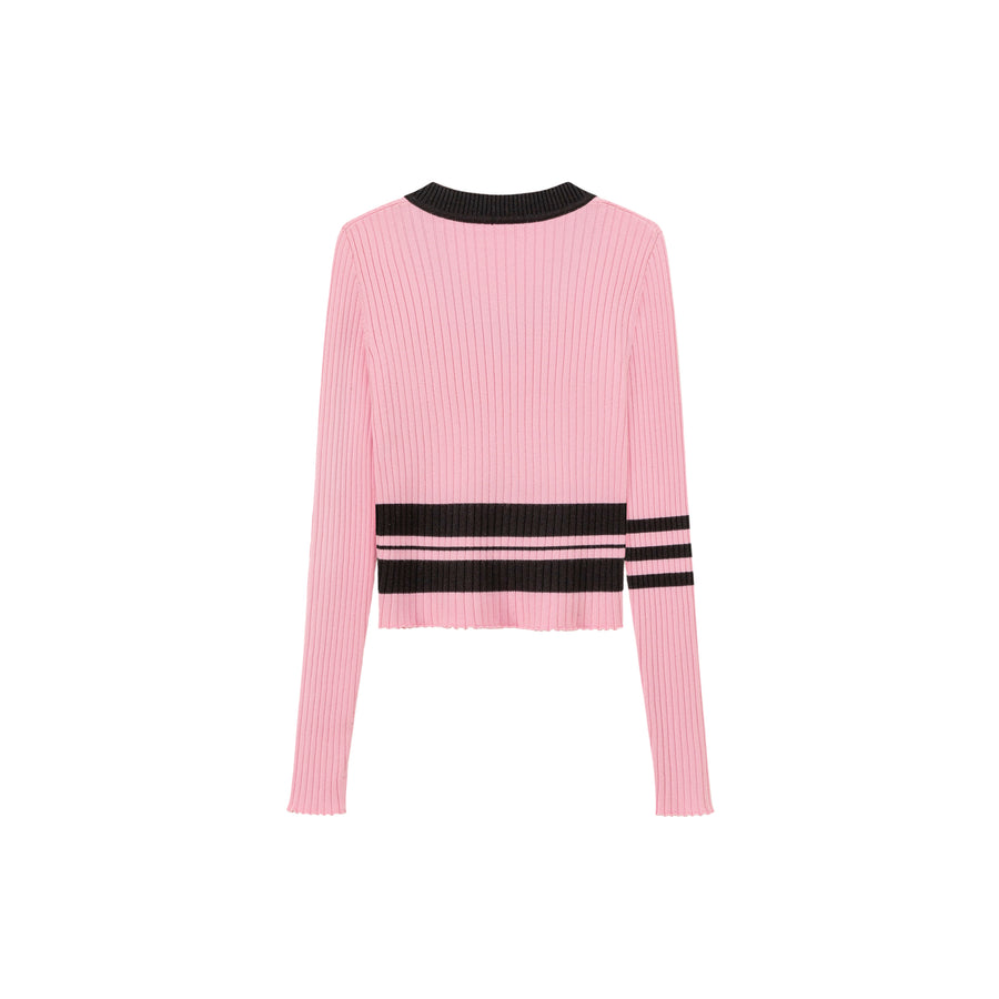 CHUU V-Neck Ribbed Knit Sweater