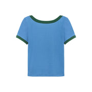 U-Neck Color Matching Slimfit T-Shirt