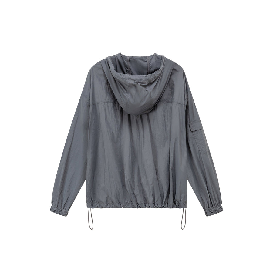 CHUU Summer Boxy Drawstring Hooded Jacket