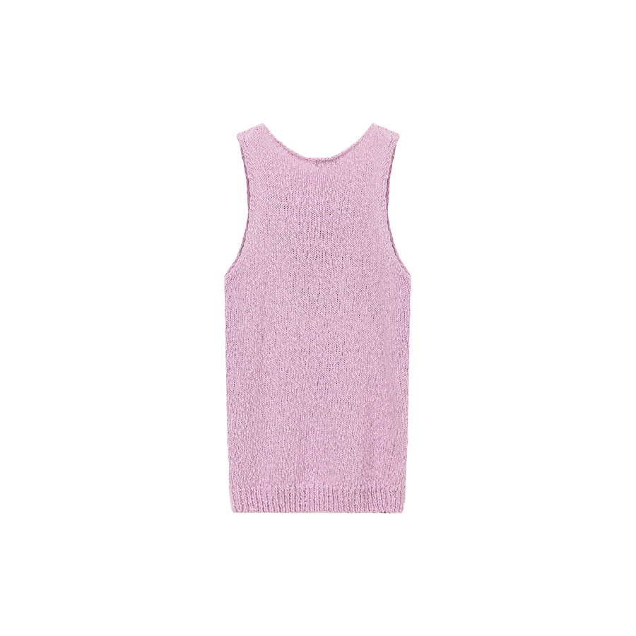 CHUU Lettering Sleeveless Knit Top