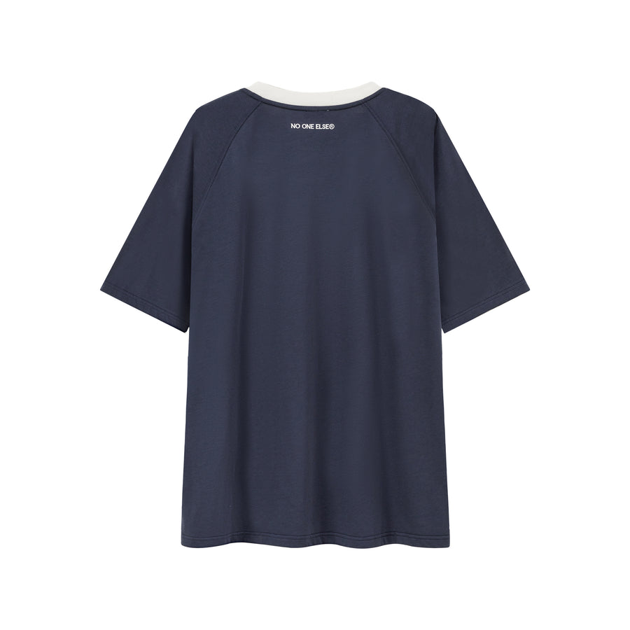 CHUU Noe Letter Printed Raglan T-Shirt