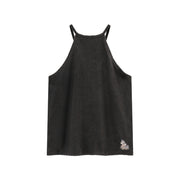 Cotton Halter Neck Sleeveless Noe Mushrooms Top