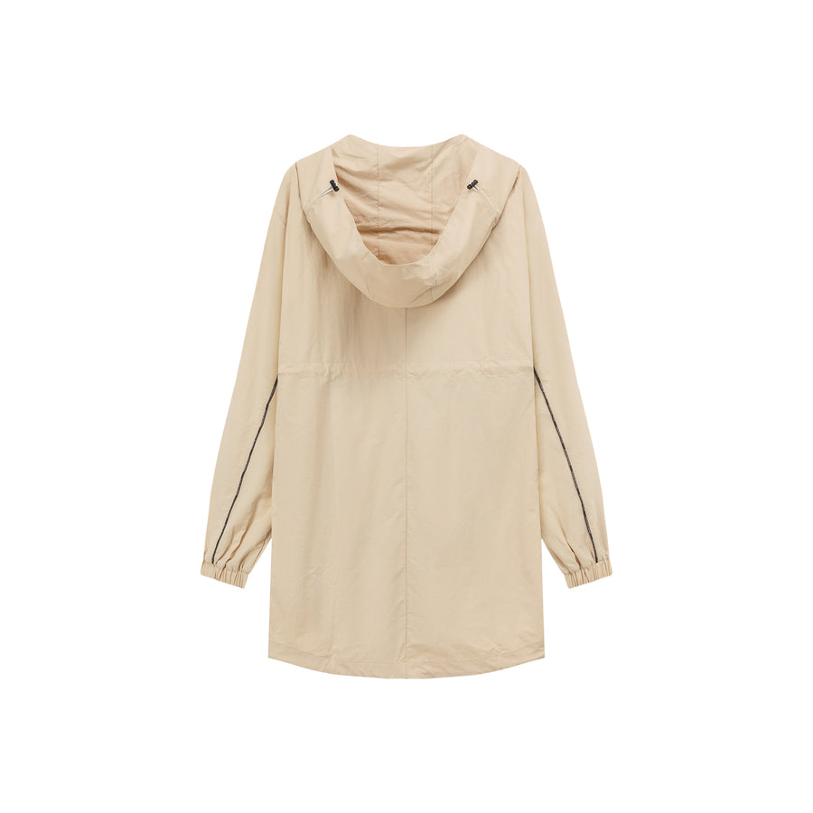 CHUU Basic Cinched String Hooded Jacket