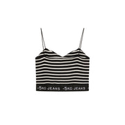 Stripe Sleeveless Slim Strap Top