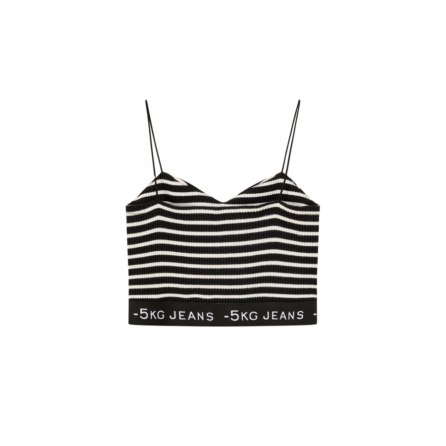 CHUU Stripe Sleeveless Slim Strap Top