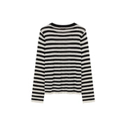 Stripe Knit Long Sleeve Top