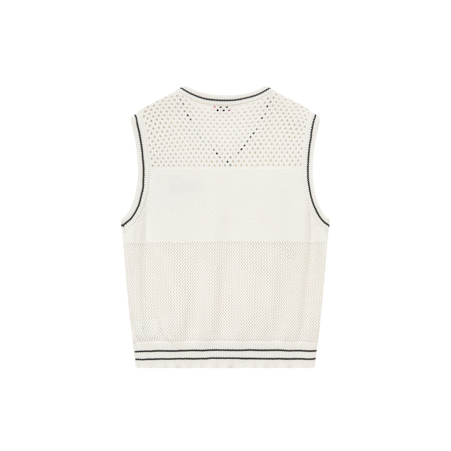 CHUU Hole Pattern Knit Sweater Vest