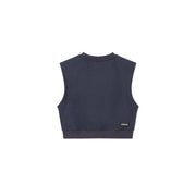 Noe Logo Cropped Sleeveless Sweatshirt