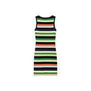 Color Contrast Striped Sleeveless Knit Dress