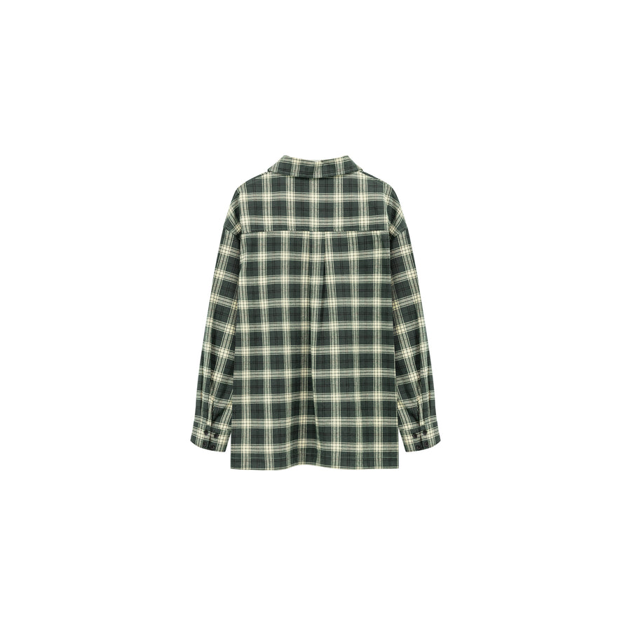 CHUU Simple Checked Loose Fit Shirt