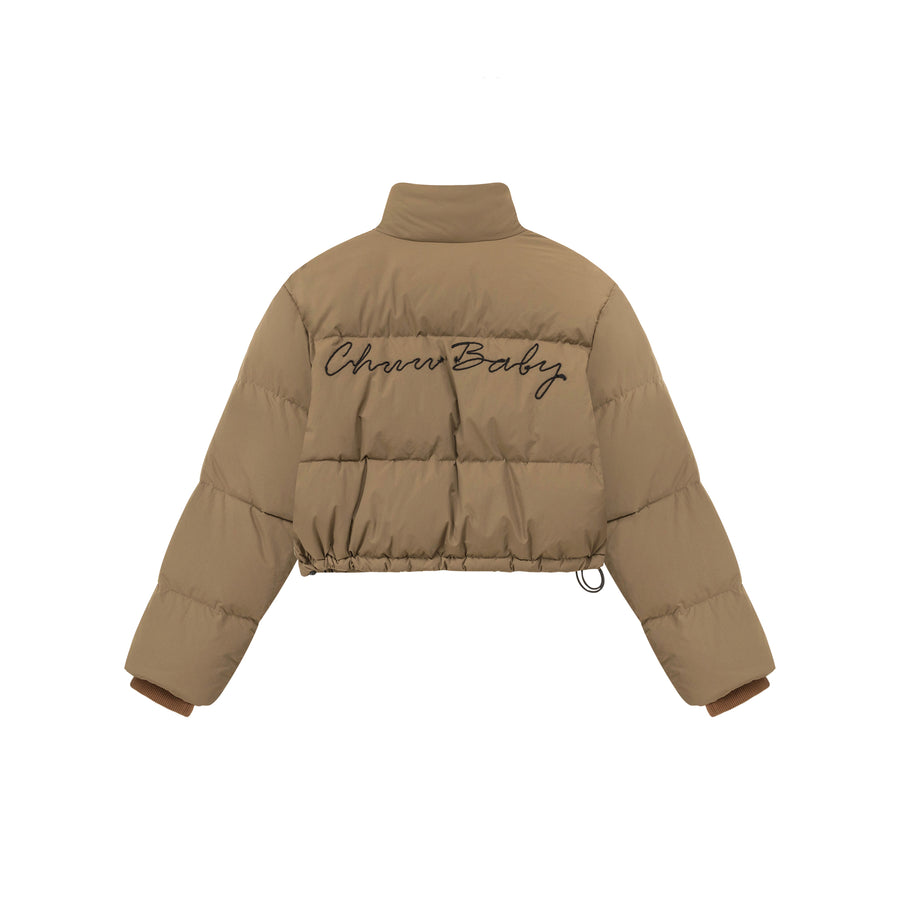 CHUU Oversized Logo Embroidery Padded Jacket