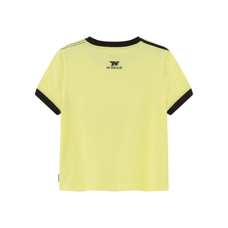 CHUU Noe Lettering Sporty Colorblocked Short Sleeve T-Shirt