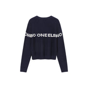 Logo Lettering Basic Knit Sweater