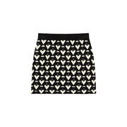 Heart Pattern Mini Skirt