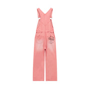 Drawstring Waist Overalls