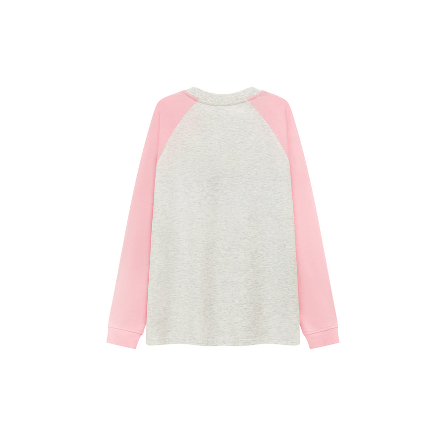 CHUU Logo Flowers Raglan Color T-Shirt