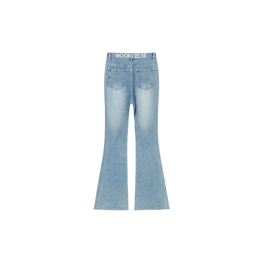 CHUU Basic Washed Bootcut Jeans