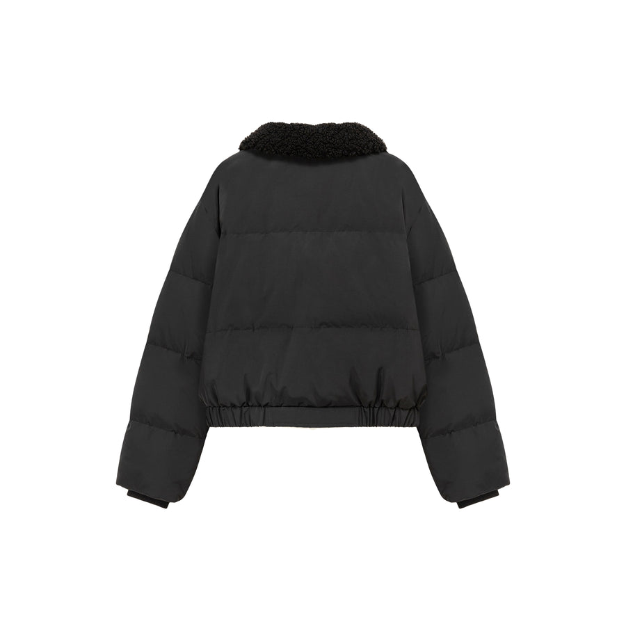 CHUU Fluffy Collar Padded Jacket