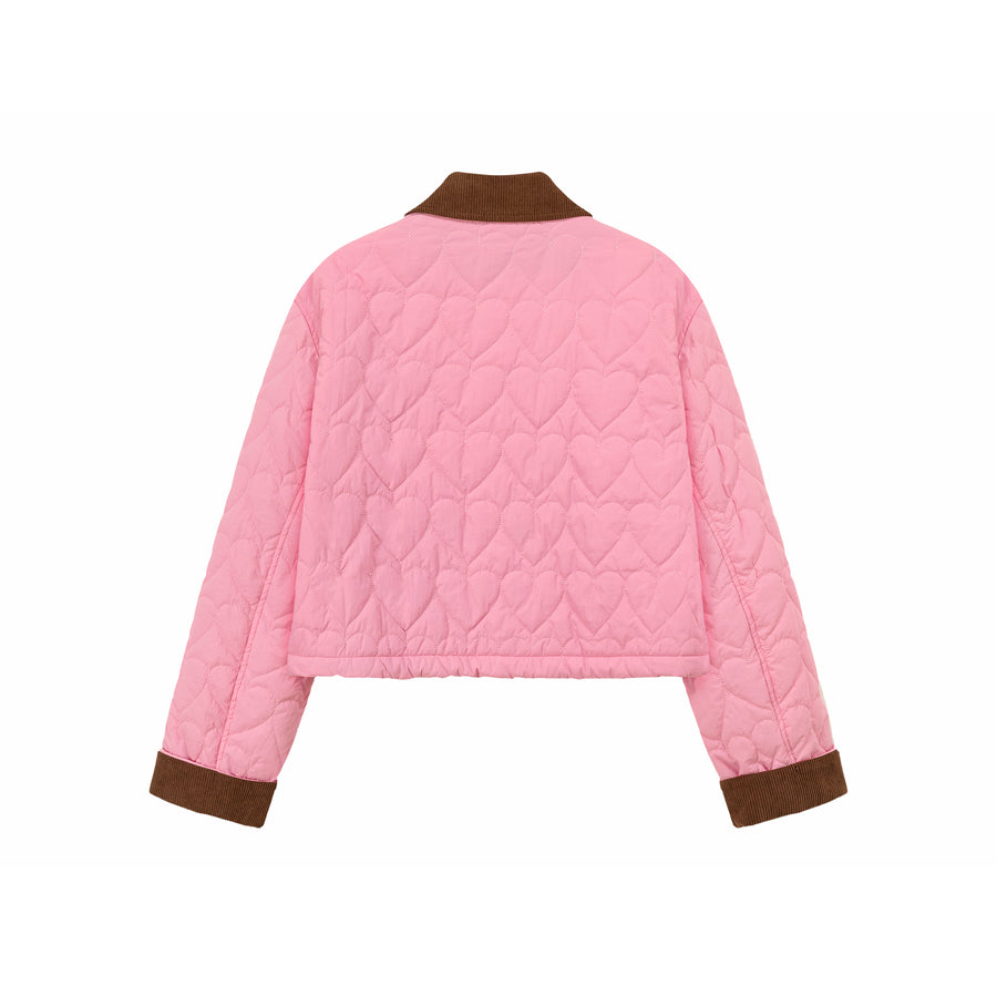 CHUU Color Heart Quilted Jacket