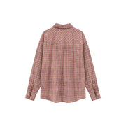 Color Heart Check Loose Fit Shirt