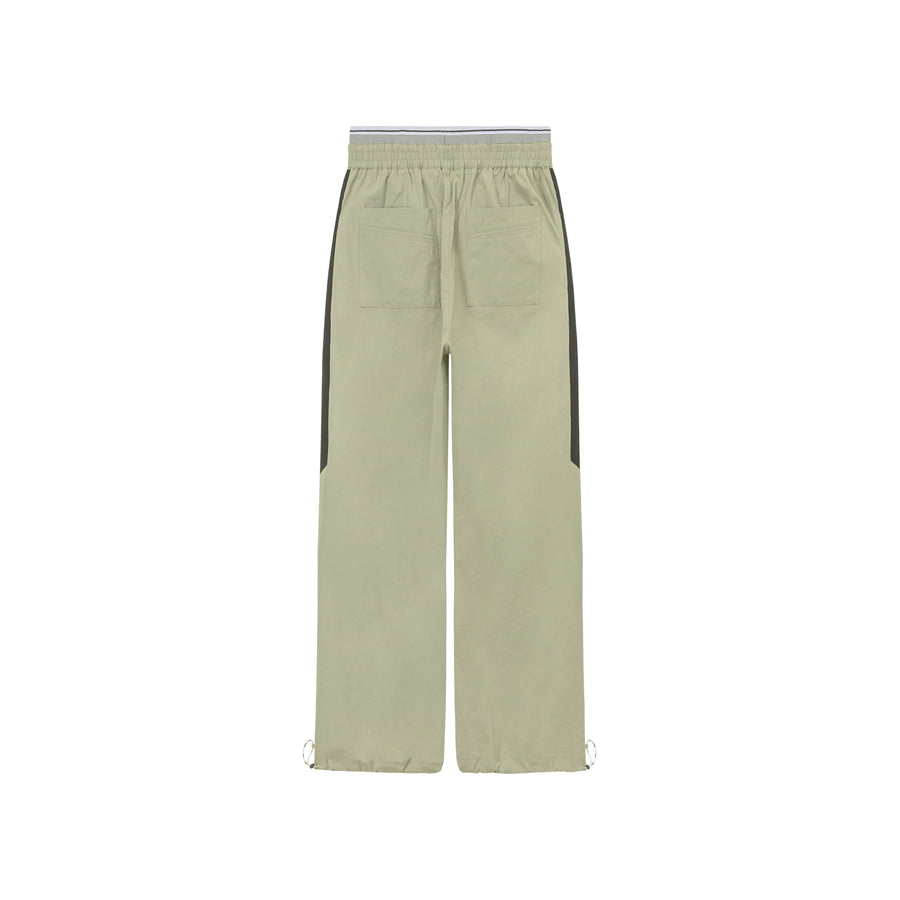 CHUU Logo Banding Wide Casual Pants