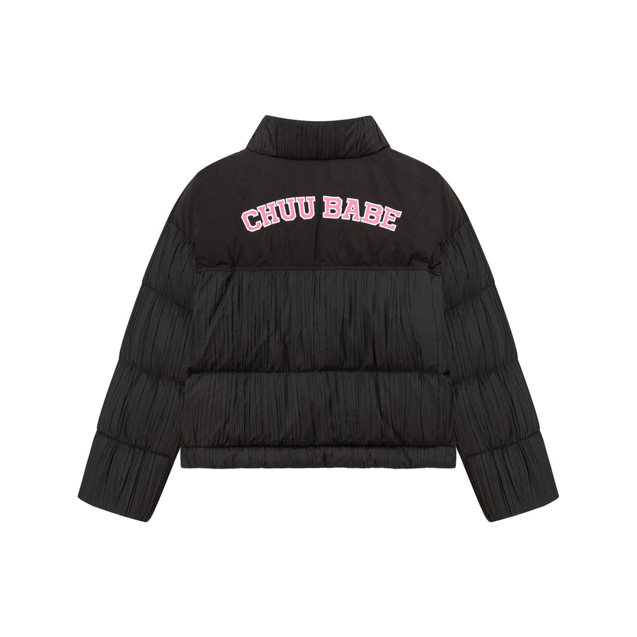 CHUU Oversized Simple Padded Cut Hem Jacket