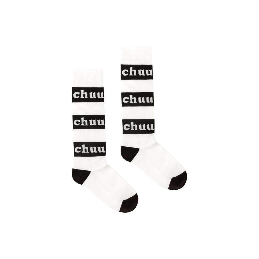 CHUU Color Combination Lettering High Socks