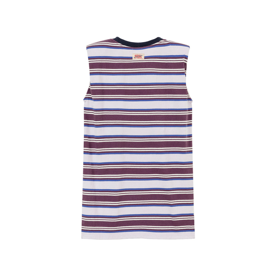 CHUU Striped Noe Center Logo Sleeveless T-Shirt Dress