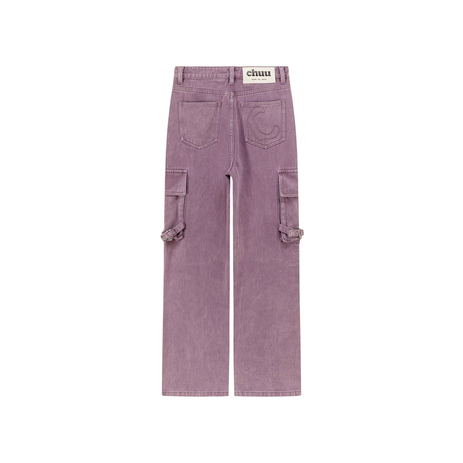 CHUU Pocket Color Straight Jeans