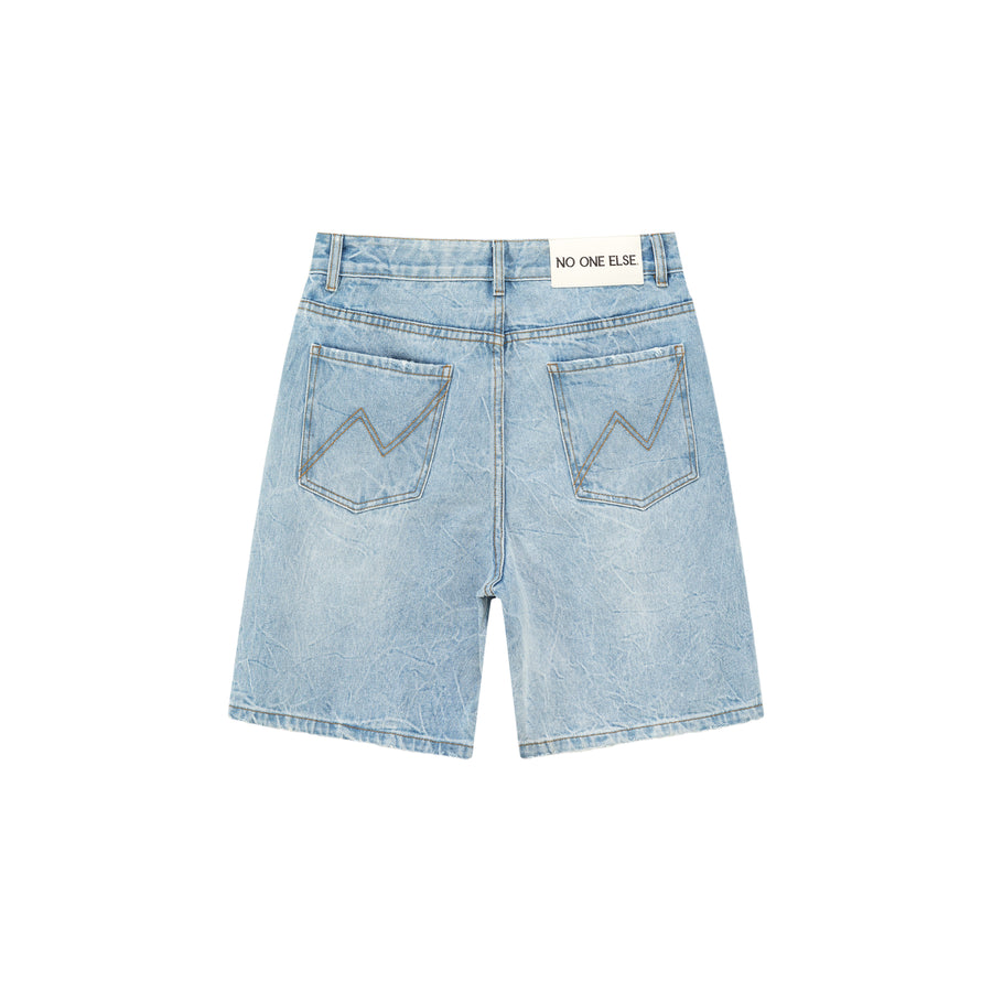 CHUU Daily Washed Denim Shorts