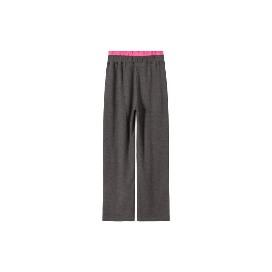 CHUU Wide Double Banding Loose Fit Pants