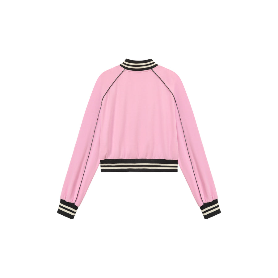 CHUU Varsity Color Sporty Cropped Jacket