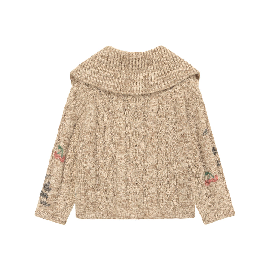 CHUU Big Collar Knit Cardigan