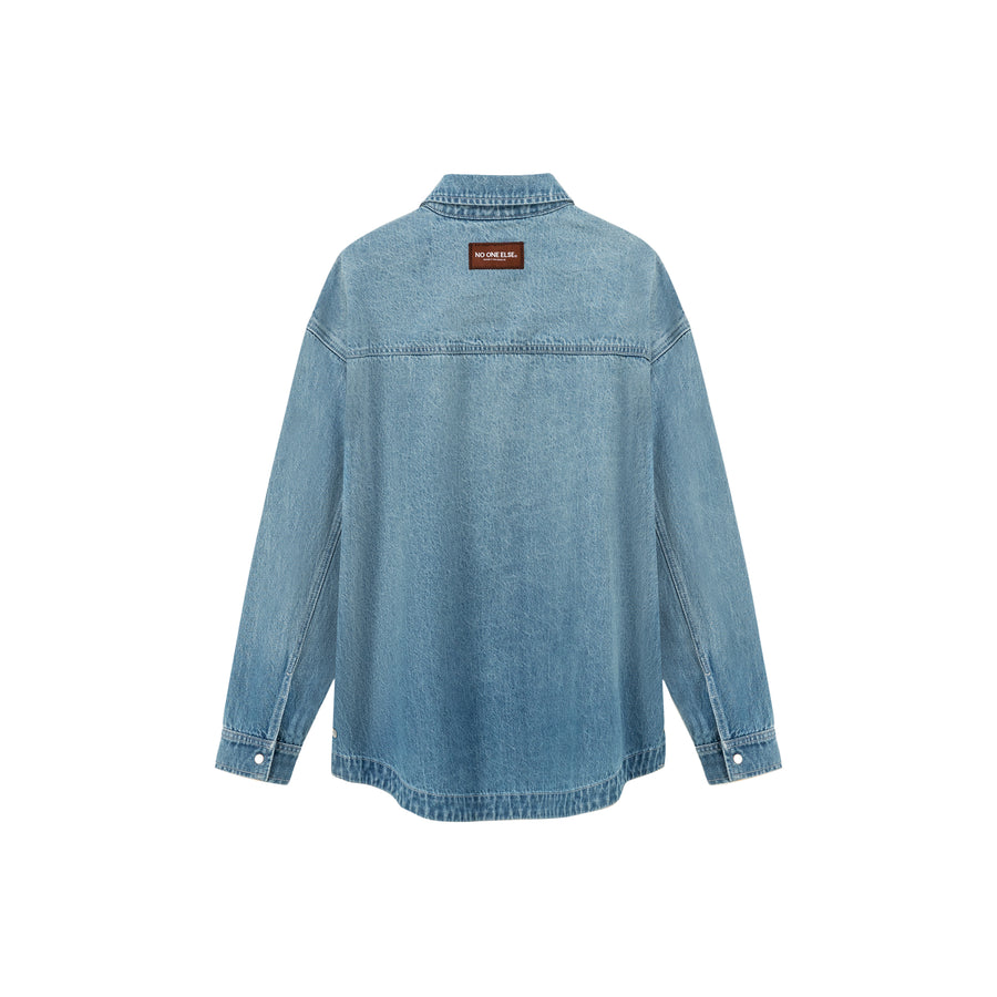 CHUU Boyfriend Maxi Sized Denim Shirt