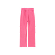 Pocket Elastic Waist Casual Pants