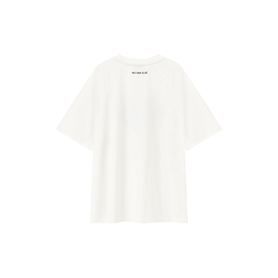 CHUU Ripped Sporty Printed Boxy T-Shirt