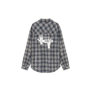 Back Design Loose Fit Check Shirt