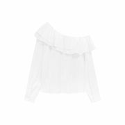 Frill Big Collar Blouse