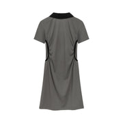 Polo Collar Short Sleeve A-Line Dress