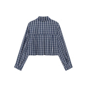 Checked Loose Fit Raw Hem Shirt