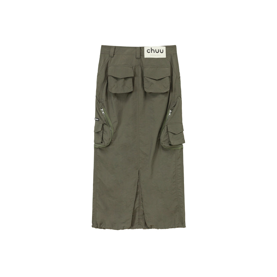 CHUU Cargo Pockets Maxi Skirt