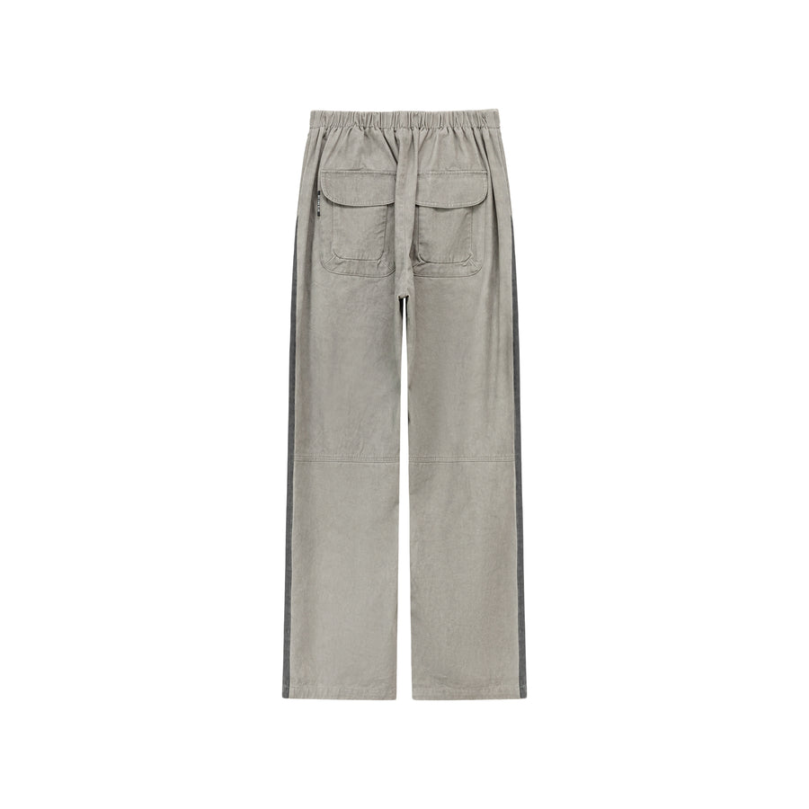 CHUU Two Toned Line Wide Pants