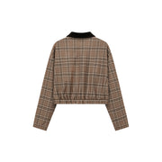 Logo Collar Check Boxy Jacket