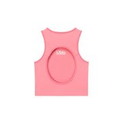 Chuu Cherry Back-Open Sleeveless Crop T-Shirt