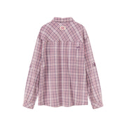 Checked Long Sleeve Boxy Shirt