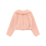 Color Fur Crop Jacket